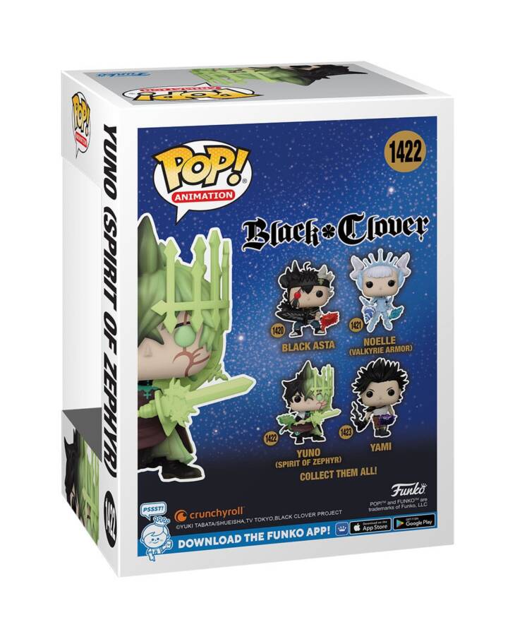 🌟 Black Clover POP! Animation Vinyl Figur Yuno (Zephyr) 9 cm – Die Windkraft für deine Sammlung! 🌟 – Bild 3